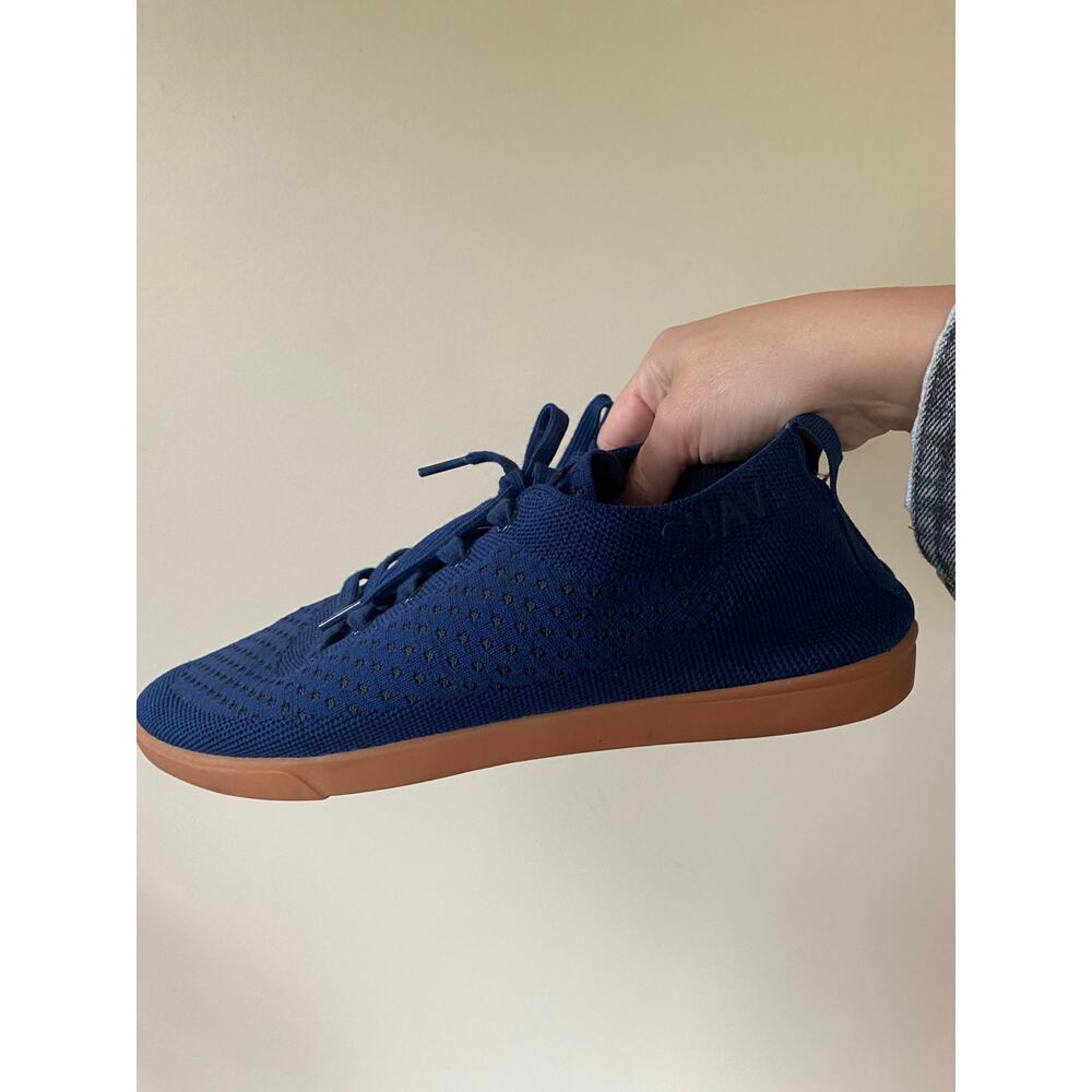 Suavs Zilker Shoes Men Size 12 / EU 45 Blue Knit Low Lace Up Sneaker Comfortable